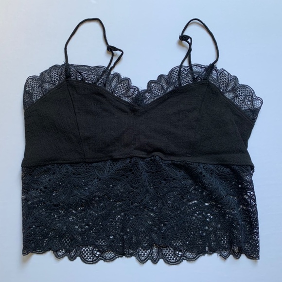 FREE PEOPLE MIDNIGHT BRAMI LACE LONGLINE BRALETTE - Picture 9 of 9